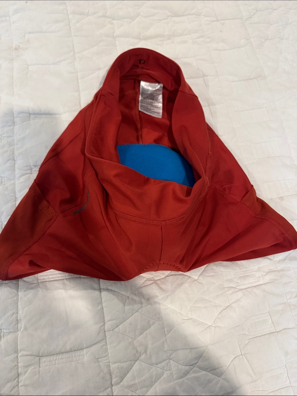 Pearl Izumi Women's Red Bike Shorts with Blue Chamois